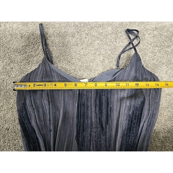 Soma Wknd Jumpsuit 100% Rayon Stripe Stone Blue Wash Pocket Women’s Size S - Picture 7 of 10